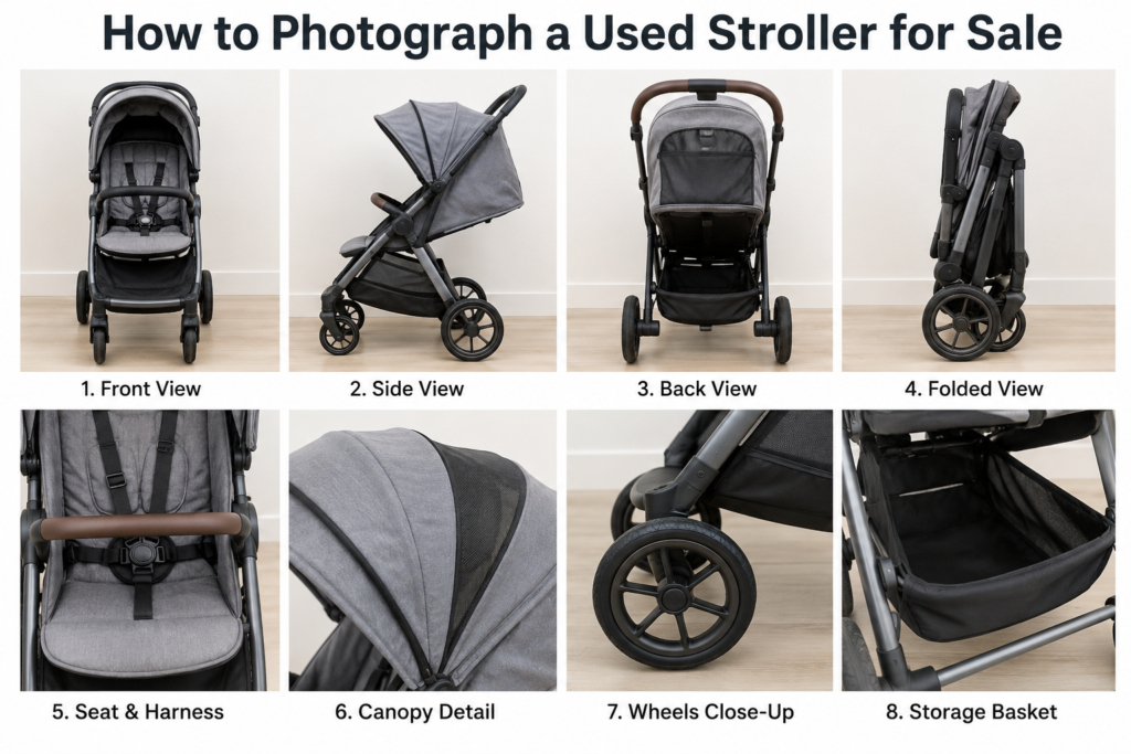 How to photograph a used stroller