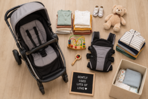 Gently used baby essentials with love