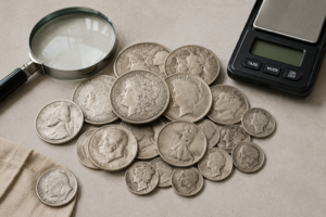 Silver Coin Appraisal Still Life